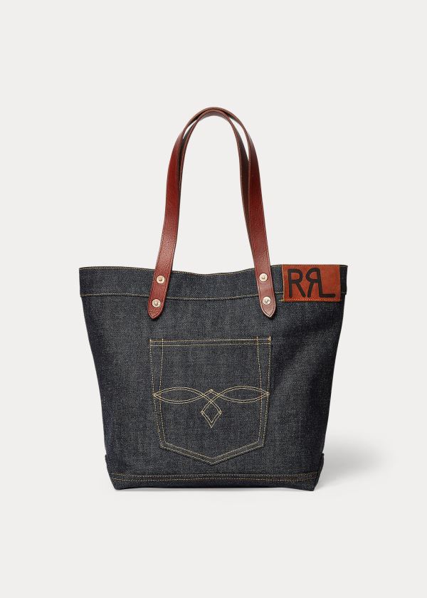 Bolsos De Mano Ralph Lauren Mujer Azules - Denim - QTYVI3162